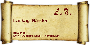 Laskay Nándor névjegykártya